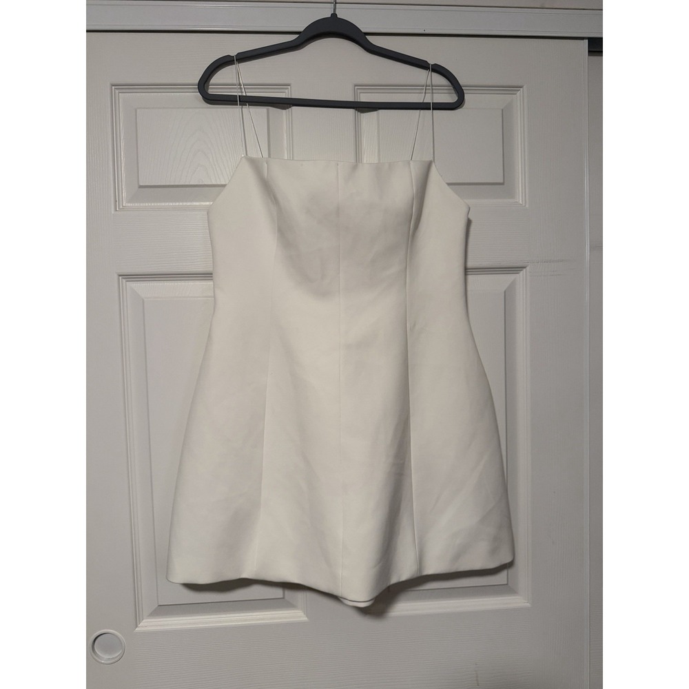 Zara White Bow Low Back Mini Dress Bachelorette Bridal Bride Shower